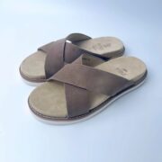 Vintage double-buckle design Suede Upper PVC Outsole Sandals - 图片 2