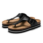 Platform Buckle Toe Post PU Upper Rubber Outsole Women’s Sandals