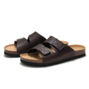 Adjustable Double Strap PU Upper Rubber Outsole Sandals