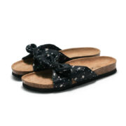 Floral Bow Strap PU Upper Rubber Outsole Sandals