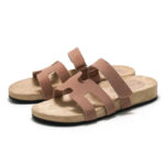 H-Shaped Hook-and-Loop Double Strap PU Upper Composite Outsole Women’s Sandals