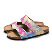 Hook-and-Loop Double Strap Textile Upper Rubber Outsole Sandals