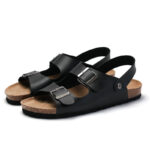 Double Buckle Back Strap Microfiber Upper EVA Outsole Sandals