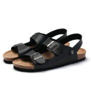 Double Buckle Back Strap Microfiber Upper EVA Outsole Sandals