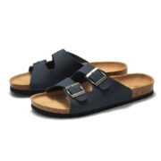 Double Buckle PU Upper Rubber Outsole Sandals - 图片 4