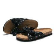 Floral Bow Strap PU Upper Rubber Outsole Sandals - 图片 2