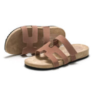 H-Shaped Hook-and-Loop Double Strap PU Upper Composite Outsole Women’s Sandals - 图片 2