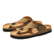 Toe Post Buckle Microfiber Upper Rubber Outsole Sandals