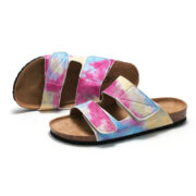 Hook-and-Loop Double Strap Textile Upper Rubber Outsole Sandals - 图片 4