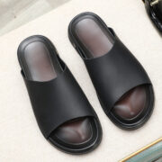 Handmade Genuine Leather Wide Upper Leather Upper Composite Outsole Sandals - 图片 4