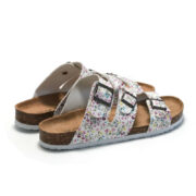 Floral Triple Buckle PU Upper Rubber Outsole Sandals - 图片 3