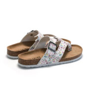 Floral Buckle Toe Loop PU Upper Rubber Outsole Sandals - 图片 3
