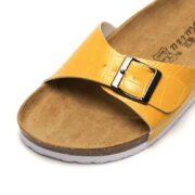 Glossy Single Buckle Strap PU Upper Composite Outsole Women’s Sandals - 图片 3