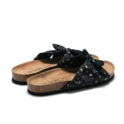 Floral Bow Strap PU Upper Rubber Outsole Sandals - 图片 3