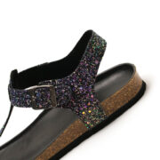 Glitter Back Strap Toe Post PU Upper Composite Outsole Sandals - 图片 4