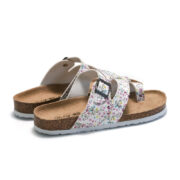 Floral Buckle Toe Loop PU Upper Rubber Outsole Sandals - 图片 5