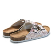 Geometric Print Double Buckle PU Upper Rubber Outsole Sandals - 图片 3