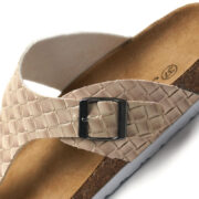 Woven-Texture Buckle Toe Post PU Upper EVA Outsole Flip Flops - 图片 3