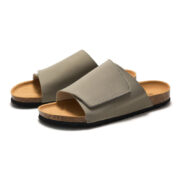 Hook-and-Loop Wide Strap PU Upper Rubber Outsole Sandals - 图片 8