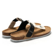 Color-Block Buckle Toe Post PU Upper EVA Outsole Flip Flops - 图片 5