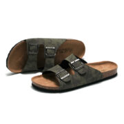 Camouflage Double Buckle PU Upper Rubber Outsole Slides