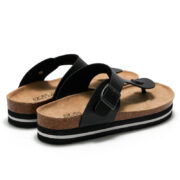 Platform Buckle Toe Post PU Upper Rubber Outsole Women’s Sandals - 图片 6