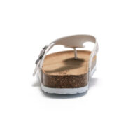 Geometric Print Buckle Toe Post PU Upper Rubber Outsole Sandals - 图片 4