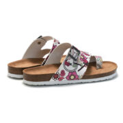 Floral Print Buckle Toe Loop PU Upper Rubber Outsole Sandals - 图片 6