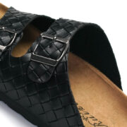 Woven-Texture Double Buckle PU Upper Composite Outsole Women’s Sandals - 图片 7