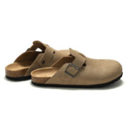 Buckle Closed-Toe Suede PU Upper Rubber Outsole Clogs - 图片 6