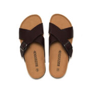 Cross Strap Buckle Cork Footbed PU Upper Composite Outsole Sandals KWN - 图片 6