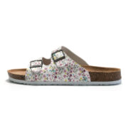 Floral Print Double Buckle PU Upper Rubber Outsole Sandals - 图片 3