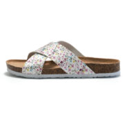 Floral Cross Strap PU Upper Rubber Outsole Sandals - 图片 3