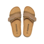 Adjustable Wide Strap Suede PU Upper Rubber Outsole Sandals - 图片 5