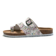 Floral Buckle Toe Loop PU Upper Rubber Outsole Sandals - 图片 3