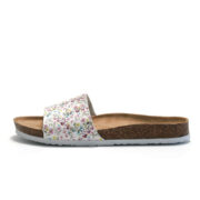 Floral Single Wide Strap PU Upper Rubber Outsole Sandals - 图片 3