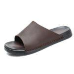 Handmade Genuine Leather Wide Upper Leather Upper Composite Outsole Sandals