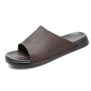 Handmade Genuine Leather Wide Upper Leather Upper Composite Outsole Sandals
