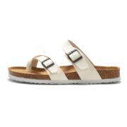 Toe Loop Double Buckle PU Upper Rubber Outsole Sandals - 图片 8