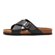 Cross Strap Buckle Cork Footbed PU Upper Composite Outsole Sandals KWN - 图片 5