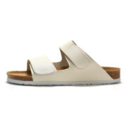 Hook-and-Loop Double Strap Suede Upper Rubber Outsole Slides - 图片 6