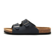 Double Buckle PU Upper Rubber Outsole Sandals - 图片 7