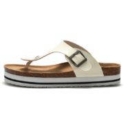 Platform Buckle Toe Post PU Upper Rubber Outsole Women’s Sandals - 图片 4