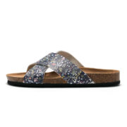 Floral Cross Strap PU Upper Rubber Outsole Sandals - 图片 2
