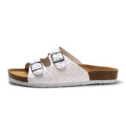 Woven-Texture Double Buckle PU Upper Composite Outsole Women’s Sandals - 图片 3