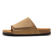 Hook-and-Loop Wide Strap PU Upper Rubber Outsole Sandals - 图片 5