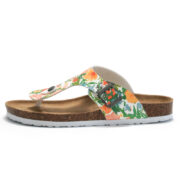 Floral Buckle Toe Post PU Upper Rubber Outsole Sandals - 图片 7