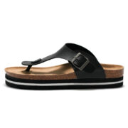 Platform Buckle Toe Post PU Upper Rubber Outsole Women’s Sandals - 图片 3