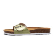 Glossy Single Buckle Strap PU Upper Composite Outsole Women’s Sandals - 图片 9
