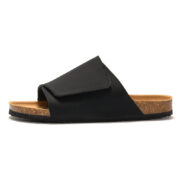 Hook-and-Loop Wide Strap PU Upper Rubber Outsole Sandals - 图片 3